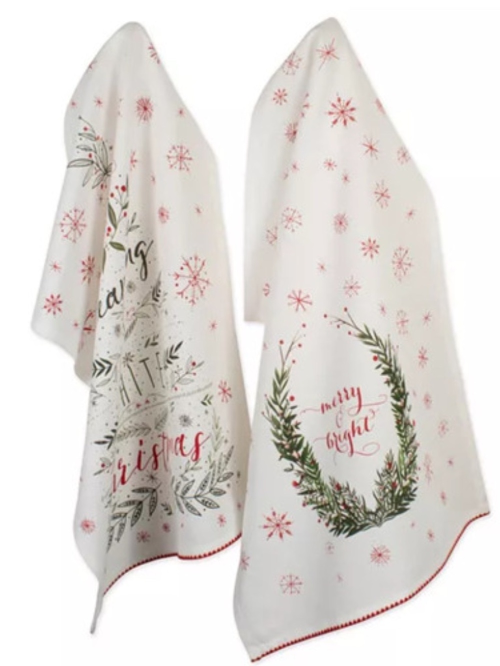 Design Imports Assorted Noel Printed Kitchen to Wel Set of 2